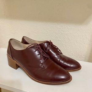Louise et Cie Oxblood Leather Loafers / Oxfords